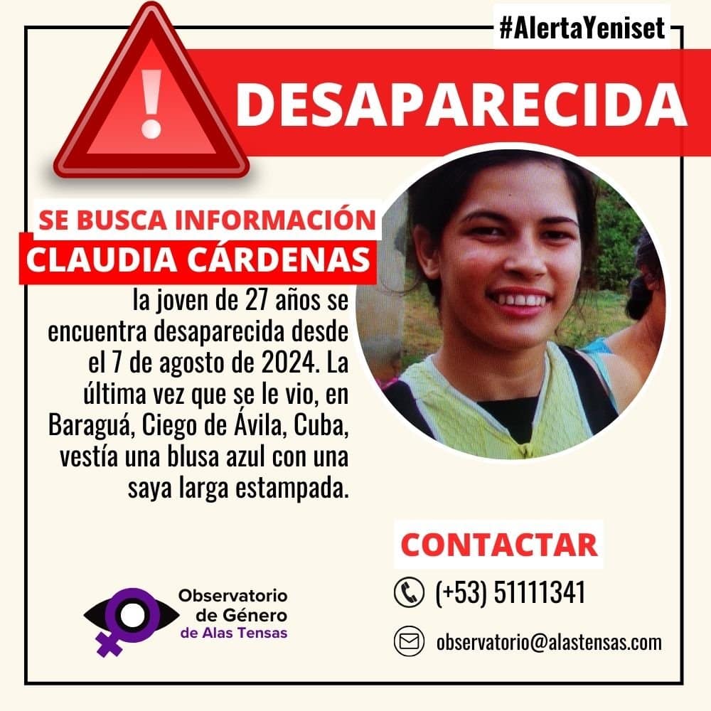 Claudia Cárdenas desaparecida en Cuba