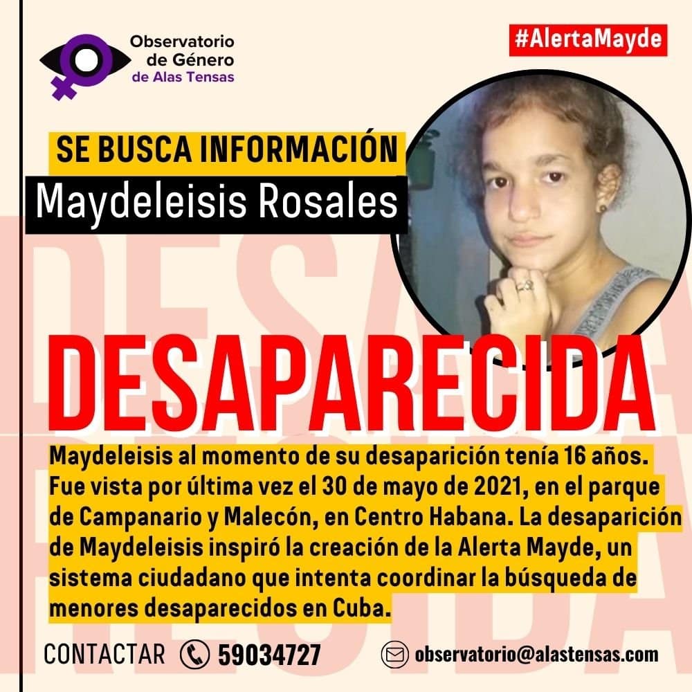 Maydeleisis Rosales desaparecida en Cuba