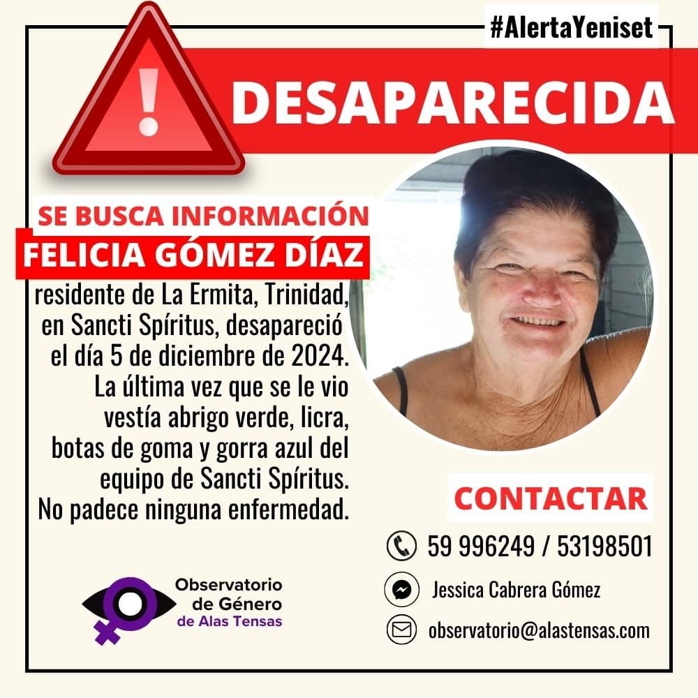 Felicia Gómez desaparecida en Cuba