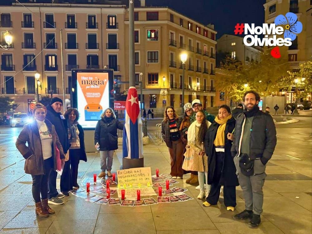 Vigilia en Madrid en el contexto de la campaña No me olvides