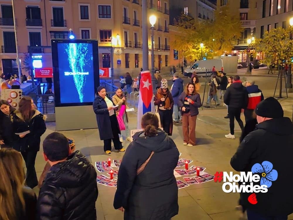 Vigilia en Madrid en el contexto de la campaña No me olvides