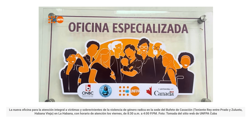 cartel de oficina de apoyo a víctimas de la FMC
