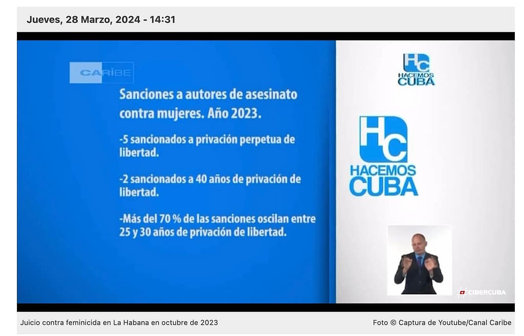 Programa Hacemos Cuba sobre feminicidios en la isla