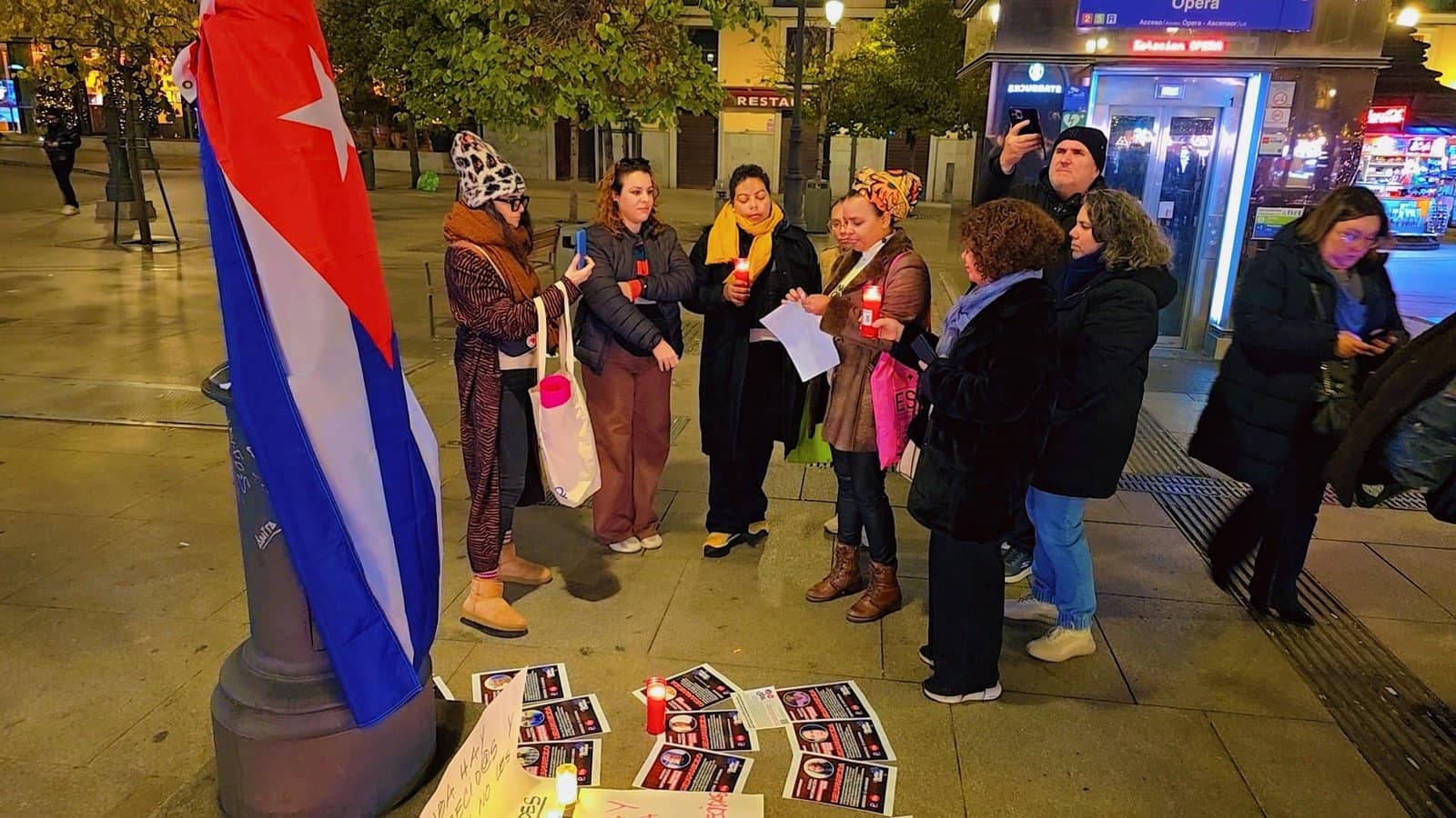 Vigilia en Madrid en el contexto de la campaña No me olvides