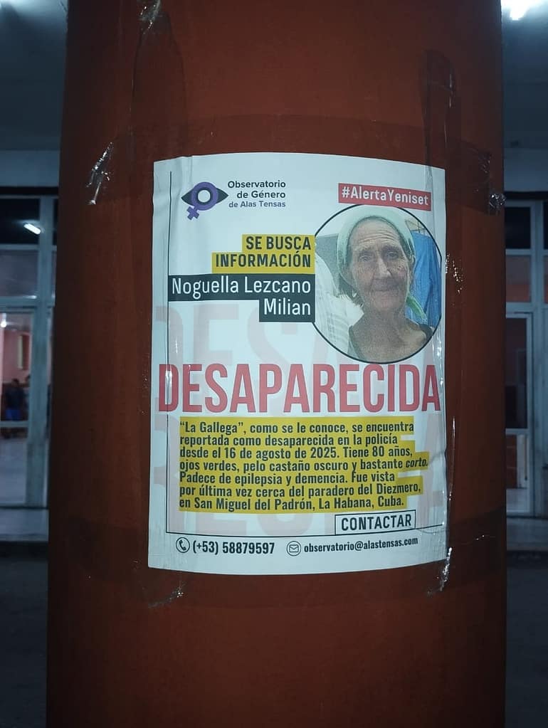 Alerta de desaparición en favor de Noguella Lezcano