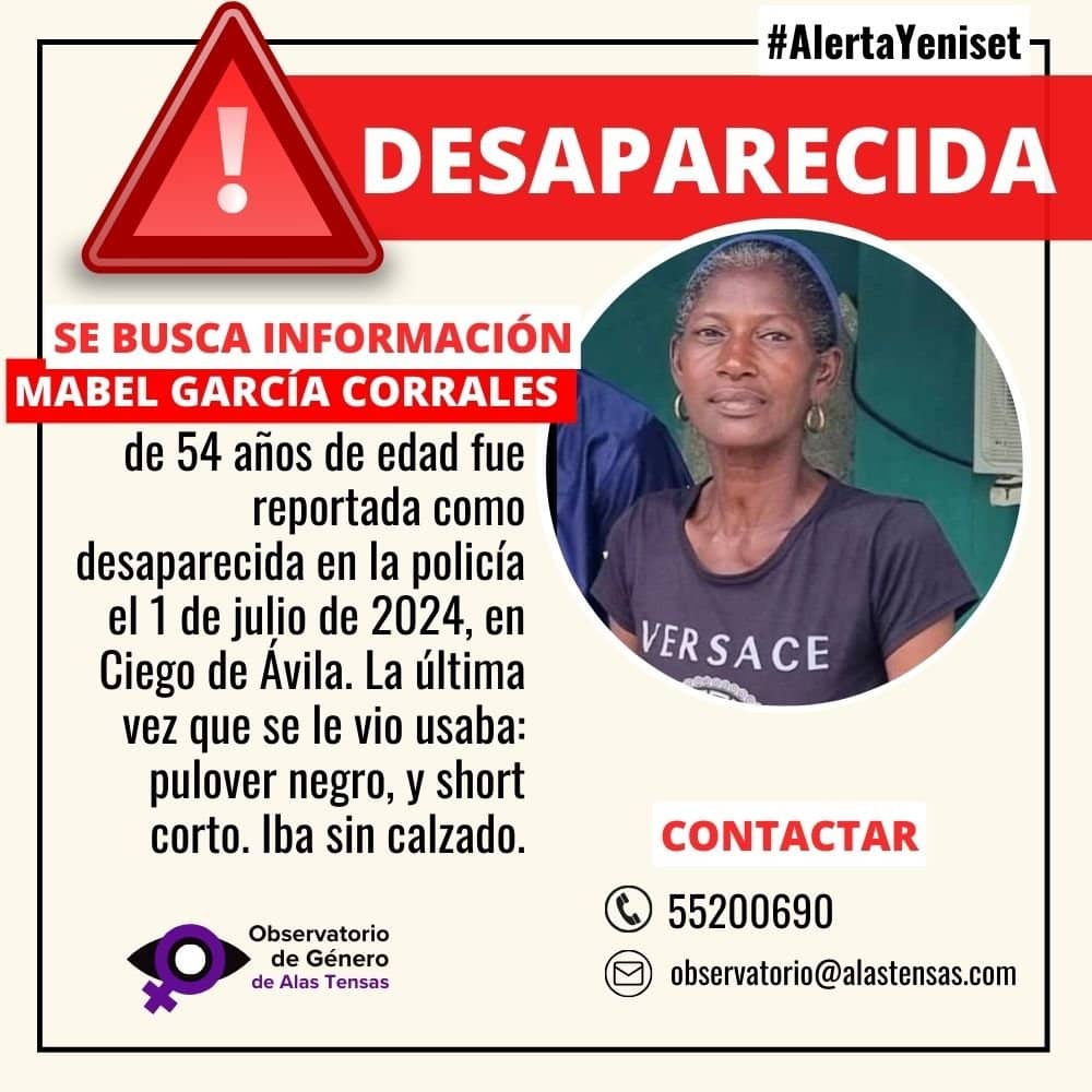 Mabel García desaparecida en Ciego de Ávila 